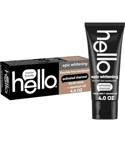 Amazon.com : hello Activated Charcoal Epic Whitening Fluoride Free